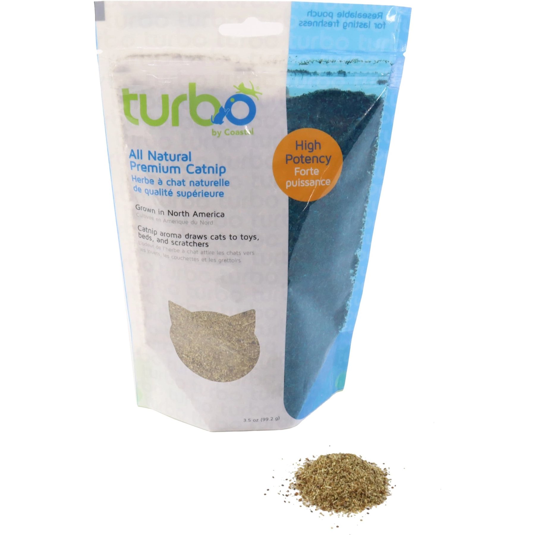 Turbo Bulk Catnip Resealable Cat Pouch, 3.5-oz