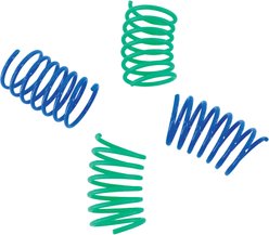 Turbo Plastic Coil Cat Toys, Multicolor, 4 count