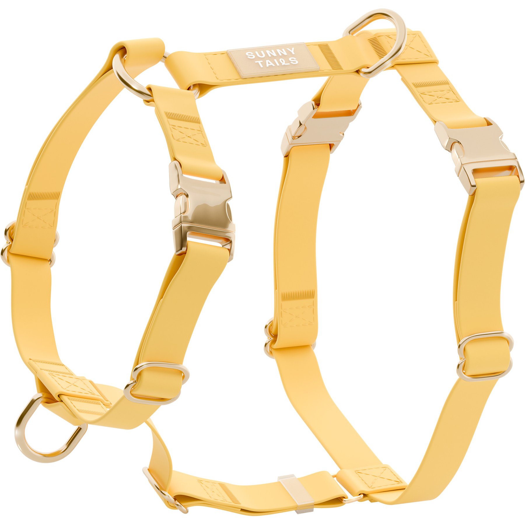 Sunny Tails Cloud Lite Waterproof Metal No-Pull Dog Harness, Dandelion Yellow, Small: 15 to 21-in chest
