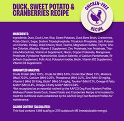 Wellness Protein Bowls Adult Wholesome Grains Duck, Sweet Potato & Cranberries Fresh Alternative Dog Food, 6.2-oz pouch slide 2 of 9