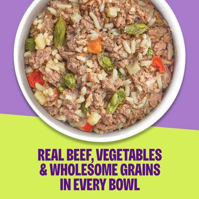 Show full view: Wellness Protein Bowls Adult Wholesome Grains Beef, Potato & Green Beans Fresh Alternative Dog Food, 6.2-oz pouch, case of 6 slide 6 of 11