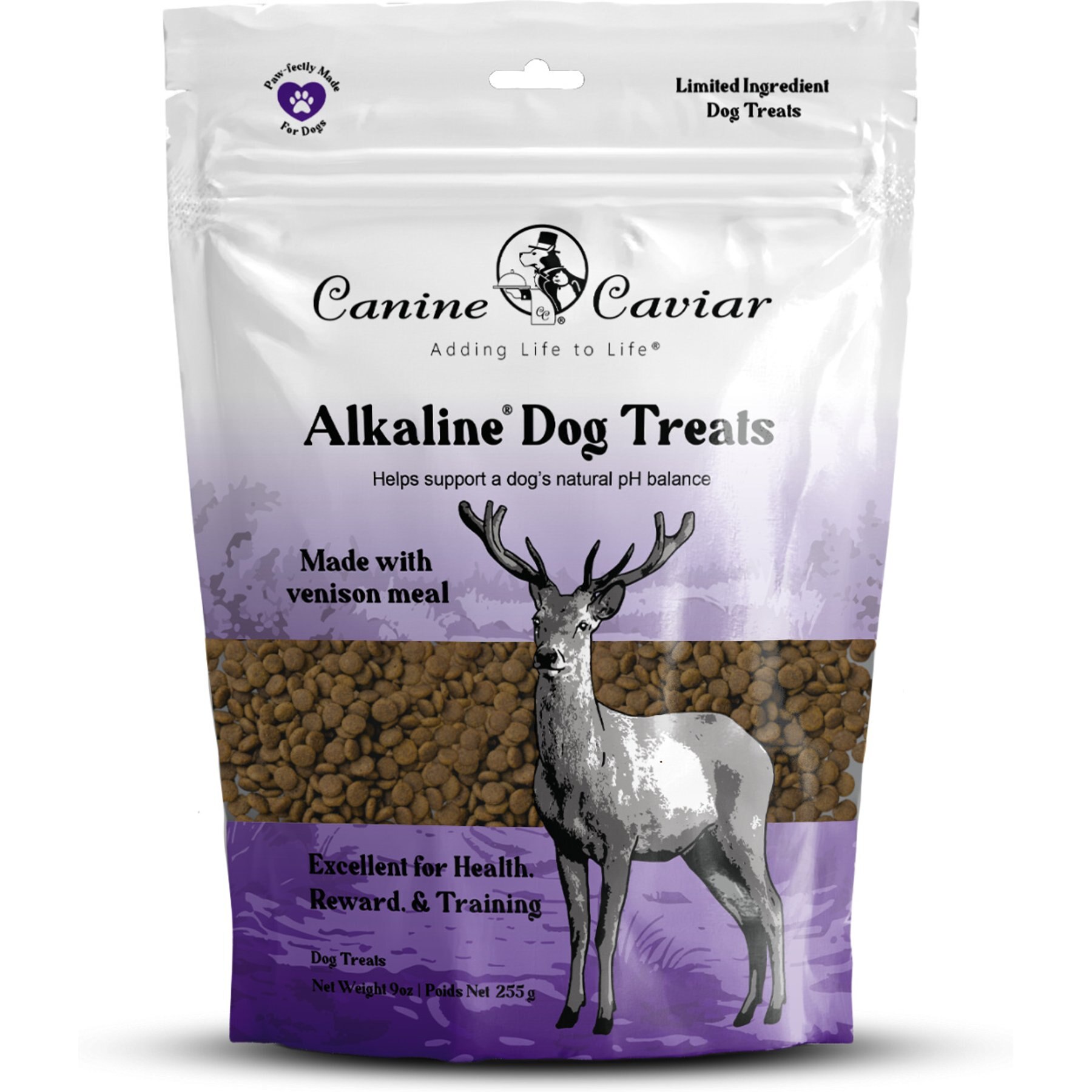 Canine Caviar Omega 3:6:9 Dental Care Venison & Split Pea Alkaline Limited Ingredient Grain-Free Dog Treats, 9-oz bag