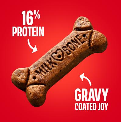 Show full view: Milk-Bone GravyBones Gravy Coated Biscuit Small Dog Treats, 7-lb box slide 5 of 10