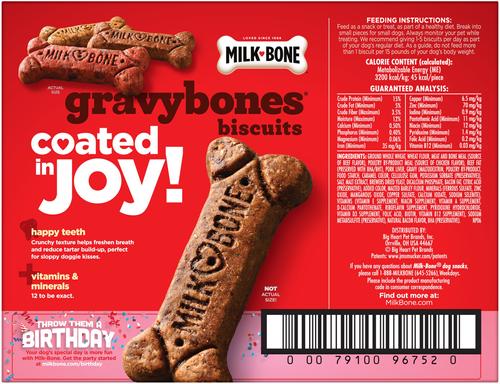 Show full view: Milk-Bone GravyBones Gravy Coated Biscuit Small Dog Treats, 7-lb box slide 10 of 11