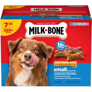 Milk-Bone Peanut Butter Flavor Crunchy Small Dog Treats, 7-lb box