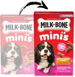 Milk-Bone Mini's Peanut Butter Flavor Crunchy Dog Treats, 15-oz box slide 2 of 8