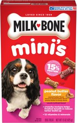 Milk-Bone Mini's Peanut Butter Flavor Crunchy Dog Treats, 15-oz box