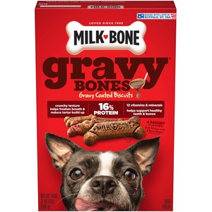 Milk-Bone GravyBones Gravy Coated Biscuit Small Dog Treats, 1.18-lb box