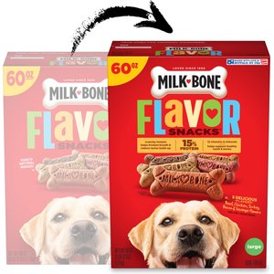 Milk-Bone Flavor Snacks Flavored Crunchy Large Dog Treats, 60-oz box
