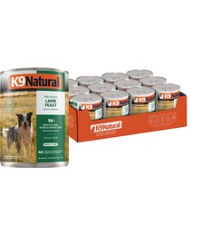 K9 Natural Grass-Fed Lamb Feast Grain-Free Canned Dog Food, 13-oz, case of 12