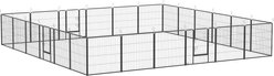 PawHut Indoor/Outdoor Lockable 24 Panel Dog Playpen, Gray, 189 x 189 x 31.5-in