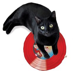 Crochet Kitty Chappurrll Roan Record Mat Crinkle Cat Toy with Catnip, Red, 11.5 x 11.5-in slide 2 of 3