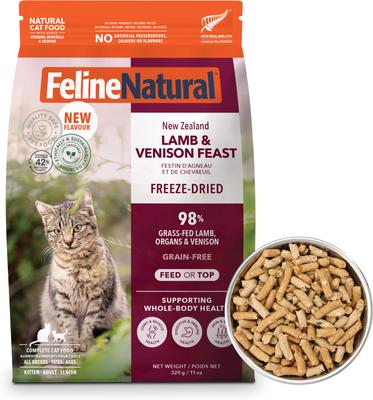 Feline Natural るんるん FELINE NATURAL New Zealand Grain-Free Lamb & Venison Feast Freeze