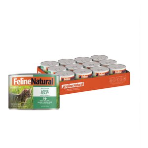 あーちゃん Feline Natural 2個 FELINE NATURAL Chicken & Lamb Feast Grain-Free Canned Cat Food, 6