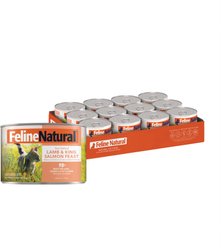 Feline Natural Lamb & King Salmon Feast Grain-Free Canned Cat Food, 6-oz, case of 12