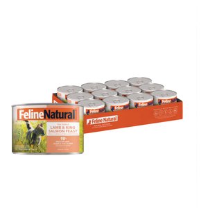 FELINE NATURAL Chicken & Lamb Feast Grain-Free Canned Cat Food, 6