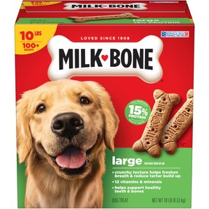 Milk-Bone Original Crunchy Large Dog Treats, 10-lb box