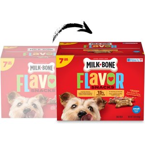Milk-Bone Flavor Snacks Flavored Crunchy Small Dog Treats, 7-lb box