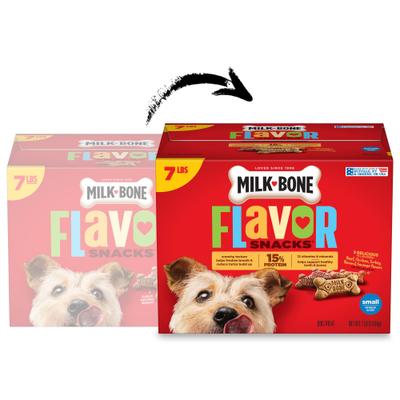 Show full view: Milk-Bone Flavor Snacks Flavored Crunchy Small Dog Treats, 7-lb box slide 3 of 11