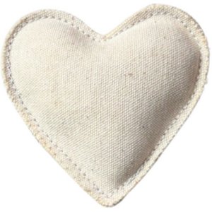 Our Green House Natural Canvas Heart Cat Toy, White