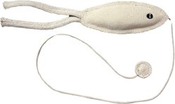 Our Green House Natural Canvas Fish Cat Toy, White