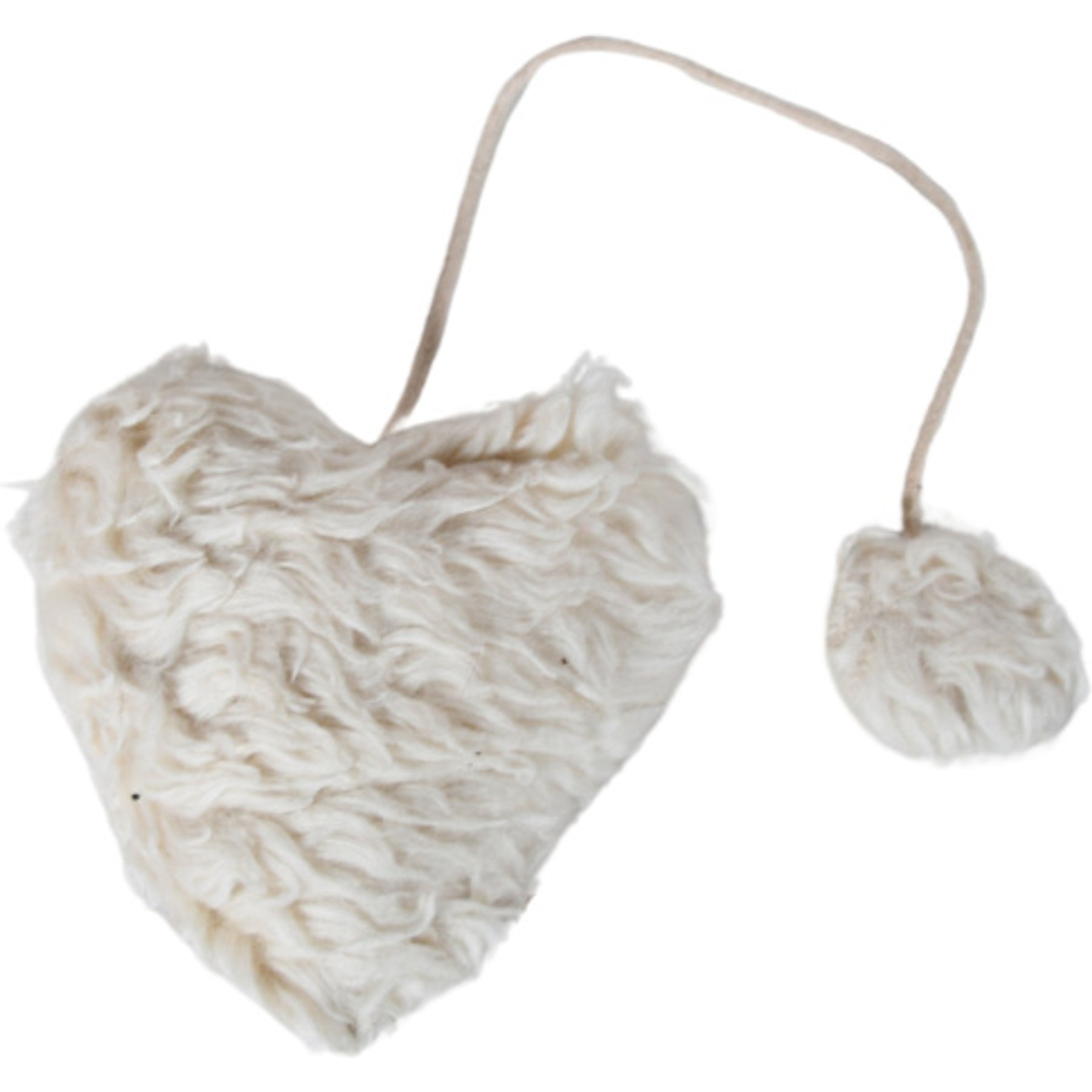 Our Green House Organic Heart Cat Toy, White