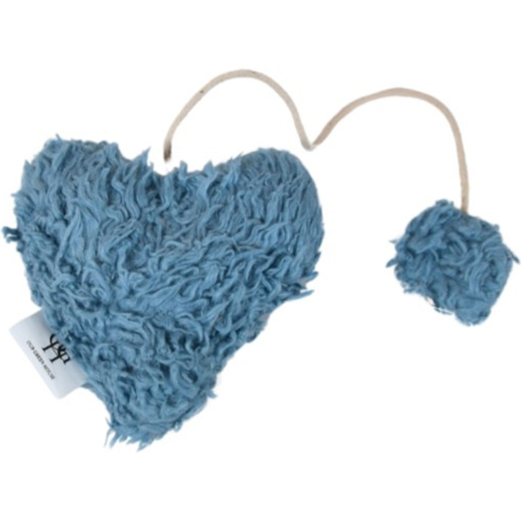 Our Green House Organic Heart Cat Toy, Blue