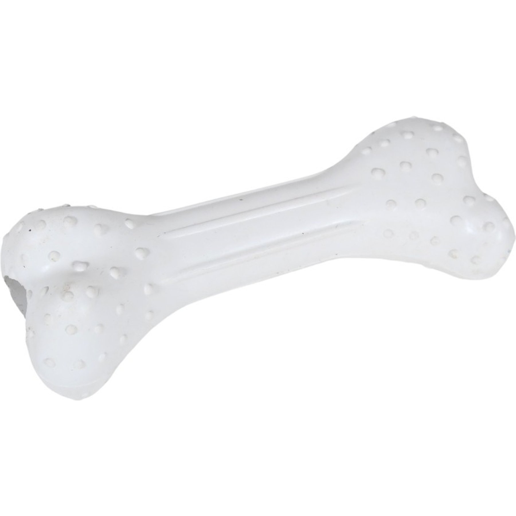 Our Green House Natural Rubber Treat Bone Dog Toy, White