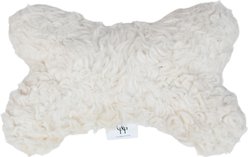 Our Green House Organic Sherpa Bone Plush Dog Toy, White