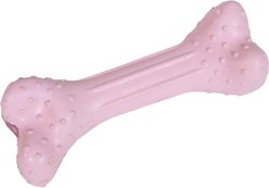 Our Green House Natural Rubber Treat Bone Dog Toy, Pink