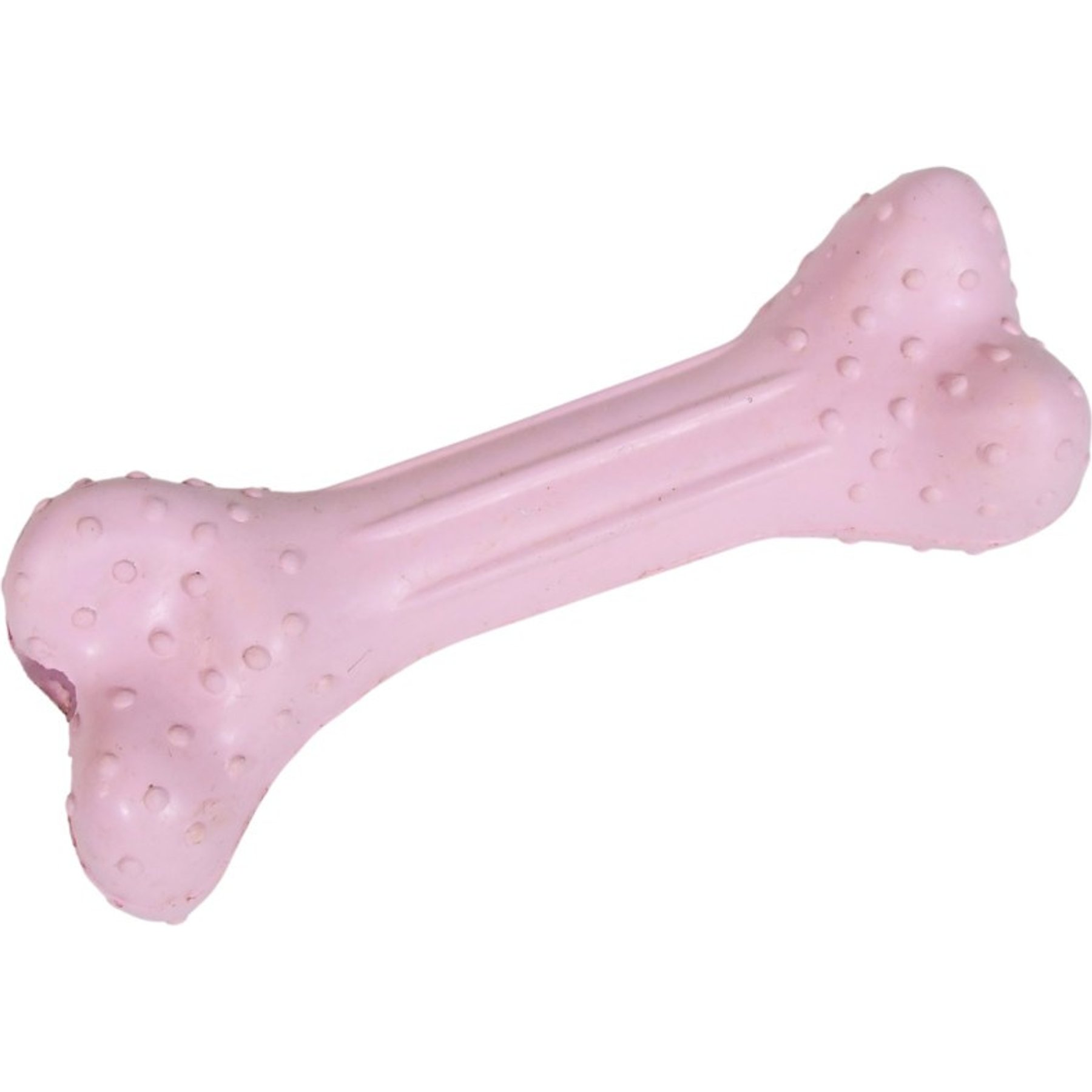 Our Green House Natural Rubber Treat Bone Dog Toy, Pink