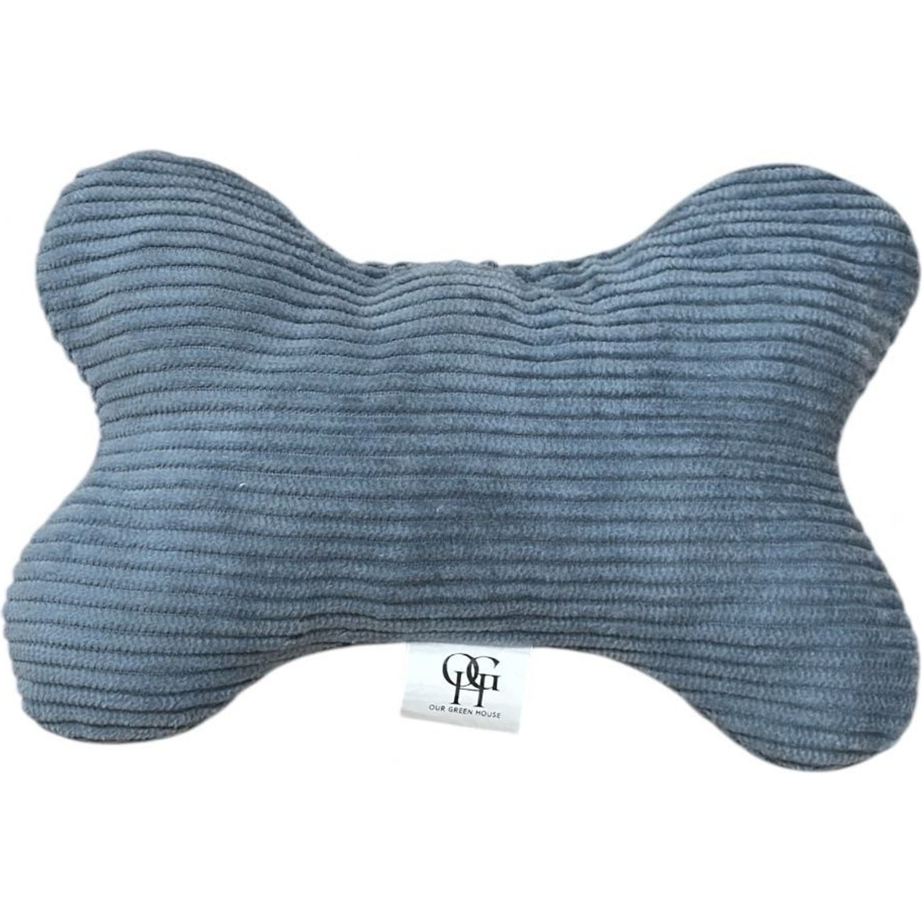 Our Green House Organic Bone Plush Dog Toy, Blue