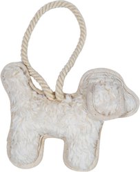 Our Green House Organic Dog with Rope Dog Toy, White