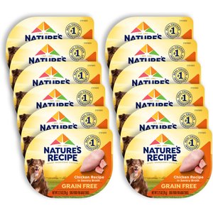 Nature's Recipe Grain-Free Chicken Recipe in Broth Wet Dog Food, 2.75-oz, case of 12