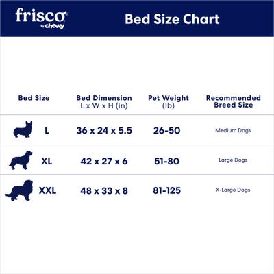 Show full view: Frisco Orthopedic Contour Lounger Dog Bed with Removable Cover, Beige, Large slide 7 of 8