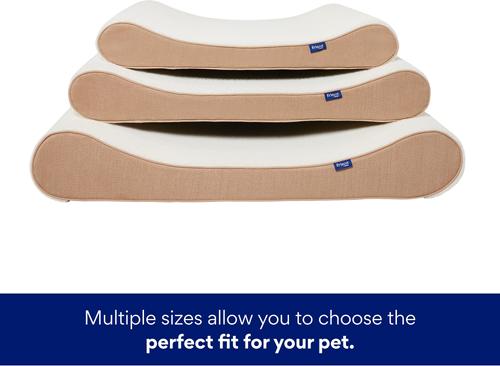 Show full view: Frisco Orthopedic Contour Lounger Dog Bed with Removable Cover, Beige, Large slide 6 of 8