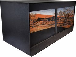 Reptile Kages 422 Premium Desert Print Background PVC Horizontal Reptile Enclosure, Black, 120-gal