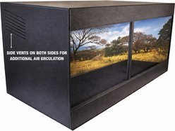 Reptile Kages 422 Premium Grassland Print Background PVC Horizontal Reptile Enclosure with Side Vents, Black, 120-gal slide 2 of 6