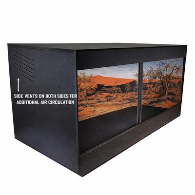 Show full view: Reptile Kages 422 Premium Desert Print Background PVC Horizontal Reptile Enclosure with Side Vents, Black, 120-gal slide 3 of 7