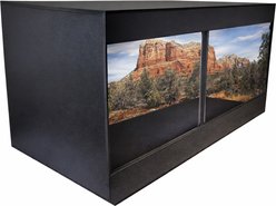 Reptile Kages 422 Premium Mesa Print Background PVC Horizontal Reptile Enclosure, Black, 120-gal