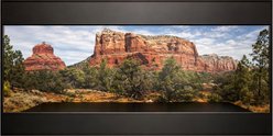 Reptile Kages 422 Premium Mesa Print Background PVC Horizontal Reptile Enclosure with Side Vents, Black, 120-gal