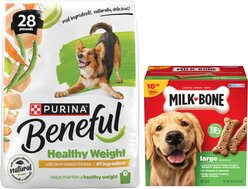 Purina Beneful Healthy Weight with Farm-Raised Chicken Dry Food + Milk-Bone Original Large Biscuit Dog Treats