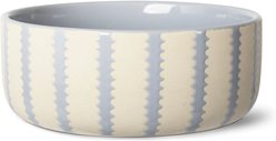 Fringe Studio Dishwasher Safe Stone Dog Bowl, Powder Blue, Medium