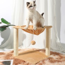 DOPZER Hammock Bed Cat Scratching Post, Beige slide 2 of 9