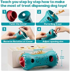 Cozypal Interactive Puzzle Adjustable Treat Dispensing Dog Chew Toy, Blue slide 2 of 8