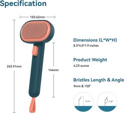 aumuca Self Cleaning Slicker Brush, Green slide 2 of 9