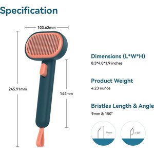 aumuca Self Cleaning Slicker Brush, Green