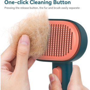 aumuca Self Cleaning Slicker Brush, Green