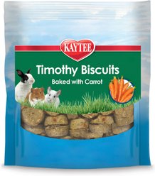 Kaytee Baked Carrot Timothy Biscuit Small Animal Treats, 4-oz bag