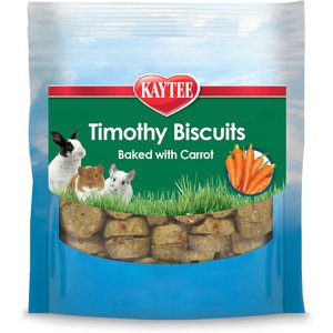 Kaytee Baked Carrot Timothy Biscuit Small Animal Treats, 4-oz bag
